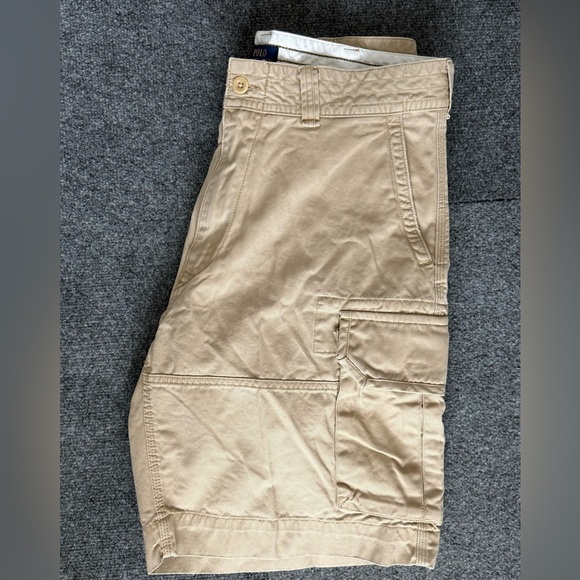Ralph Lauren Tan Cargo Shorts with Utility Design, 36" Waist - Picture 1 of 7